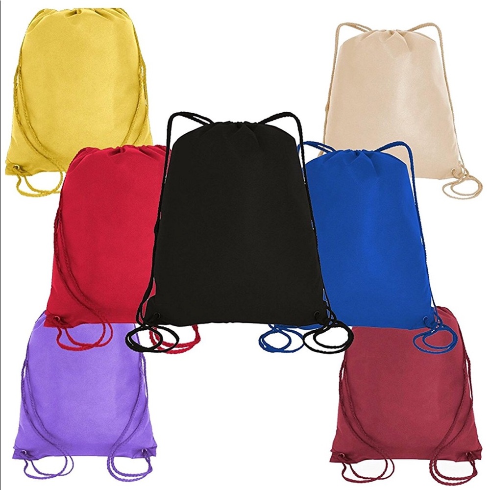 Pack of 25 - Non-Woven Drawstring Backpack Bags